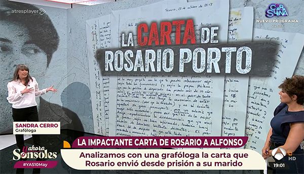 Grafología de la carta de Rosario Porto