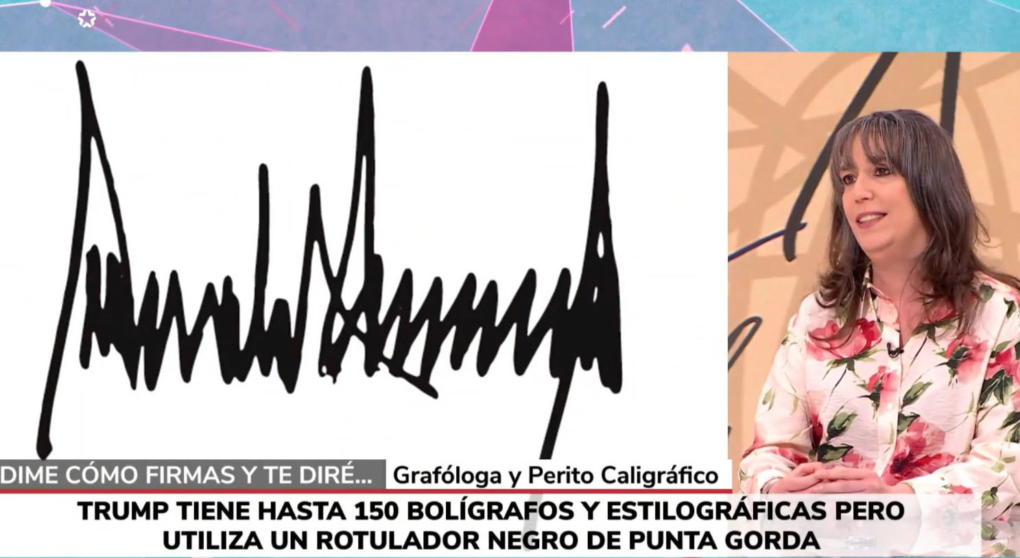 grafologia firmas en Telemadrid