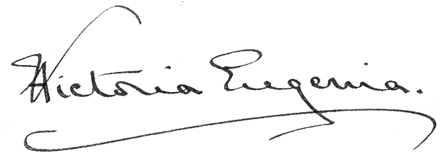 Firma de la reina Victoria Eugenia