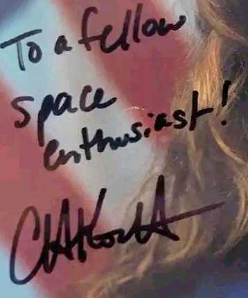 Escritura de la astronauta Christina Koch